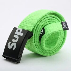 ⭐️NEW⭐️ Unisex Sup Fashion Canvas Web Belt In Florescent Green Adjustable Sizing